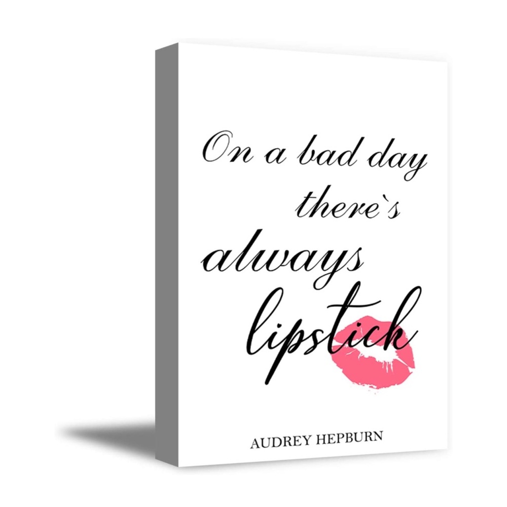 Audrey Hepburn Canvas Lipstick Wall Art Decor